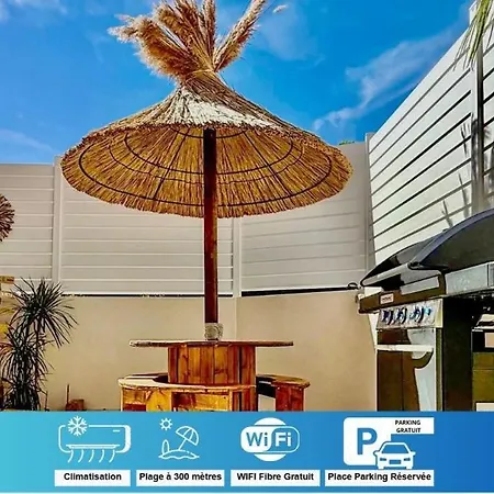 Evasion Jardin, Parking Privé Gratuit, Climatisé, Wi-fi, à 5mn Plage, Confort *