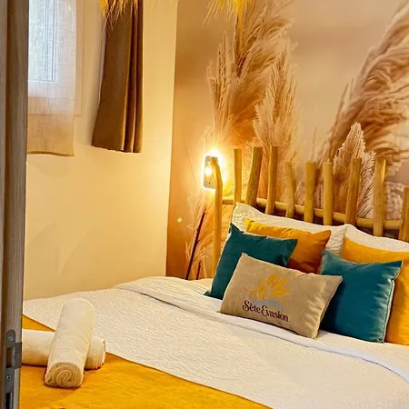 Evasion Jardin, Parking Privé Gratuit, Climatisé, Wi-fi, à 5mn Plage, Confort Sète
