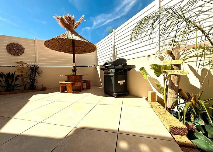 Evasion Jardin, Parking Privé Gratuit, Climatisé, Wi-fi, à 5mn Plage, Confort